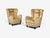 Mid-Century Modern Finnish Modern, Wingback Chairs, Beige Velvet, Wood, Finland, 1950s For Sale - Image 3 of 12