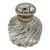 1890-1900 Glass and Silverplate Baccarat Gentlemen's Desk Inkwell For Sale