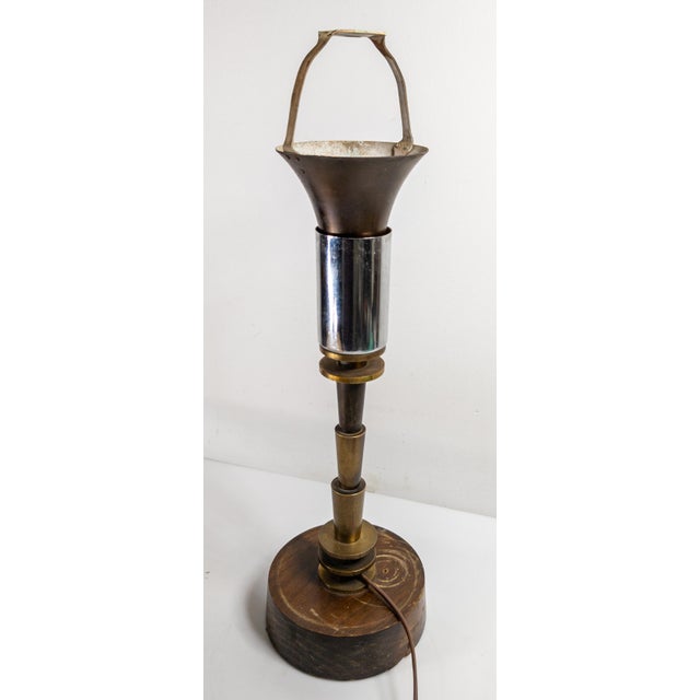 Copper Mid-Century Modern Space Age Art Deco Fairies Guardsman Table Lamp by Bert Dickinson For Sale - Image 8 of 15