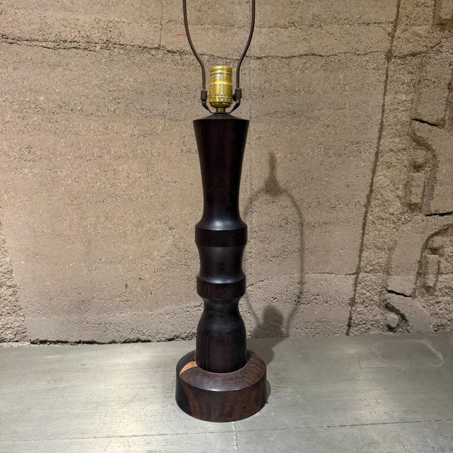 Sculptural Table Lamp in Palo Fierro Desert Ironwood, Mid-Century Modern For Sale - Image 13 of 13