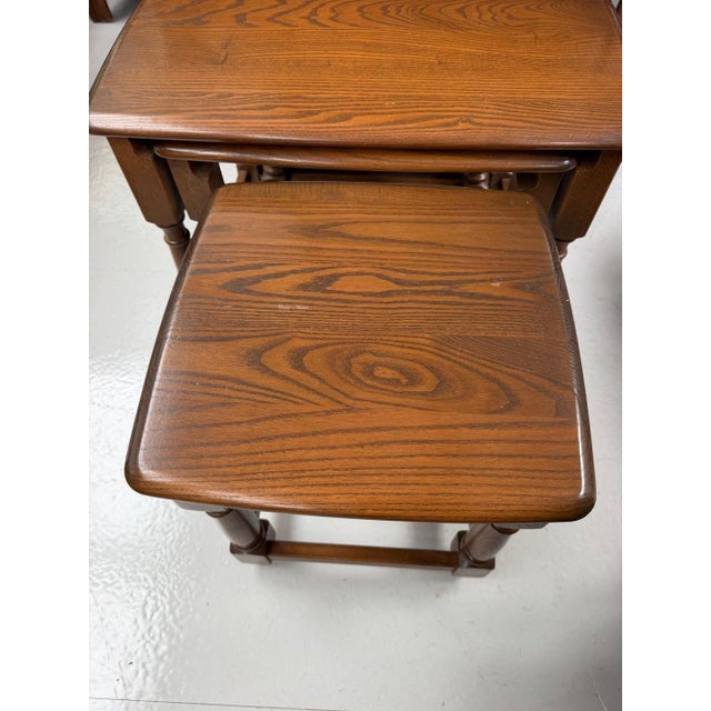 1960s Golden Dawn Nesting Tables by Lucian Ercolani for Ercol, 1960s, Set of 3 For Sale - Image 5 of 8