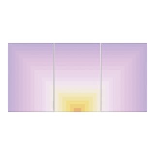 Abstract Geometric Triptych, Color Field Infinite Dawn, Pastel Tones Limited Edition Giclée, 2026 For Sale