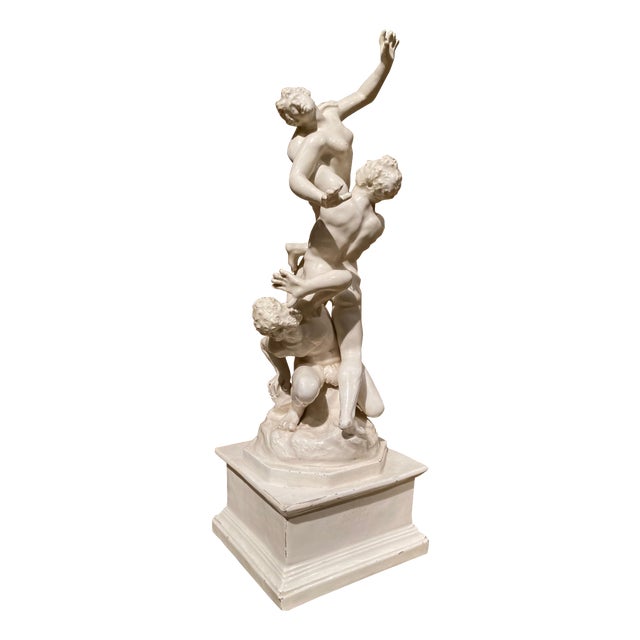 19th Century Italian Renaissance White Glazed Porcelain Figurine Group For Sale