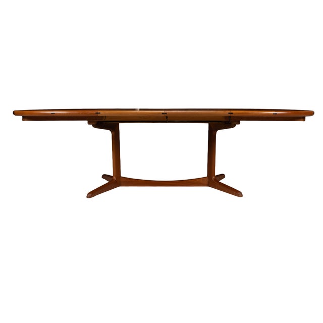 Sun Cabinet Co. Danish Modern Solid Teak Expanding Dining Table Hidden Leaves For Sale In Tampa - Image 6 of 17