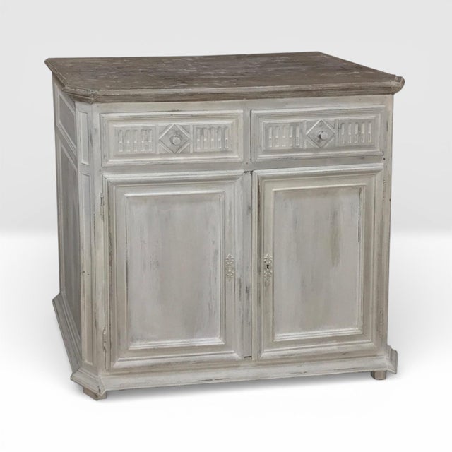18th Century Country French Louis XVI Painted Buffet For Sale - Image 15 of 15