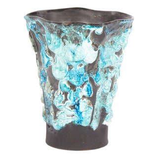 Écume De Mer French Fat Lava Ceramic Vase Designed by Le Cyclope For Sale