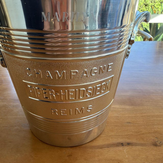 1970s 1970s Piper Heidsieck Champagne Bucket Marilyn Monroe NYC Hollywood 444 1st Ave Rare For Sale - Image 5 of 10