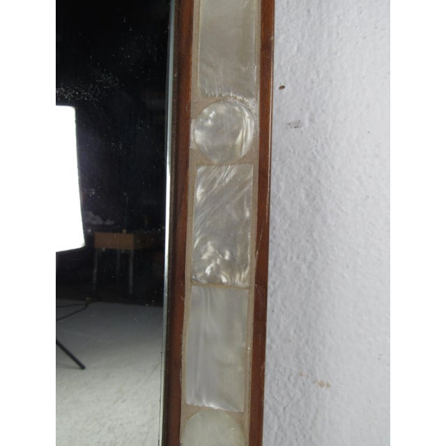 Glass 1960s Mid-Century Modern Arched Wall Mirror with Shelf For Sale - Image 7 of 12