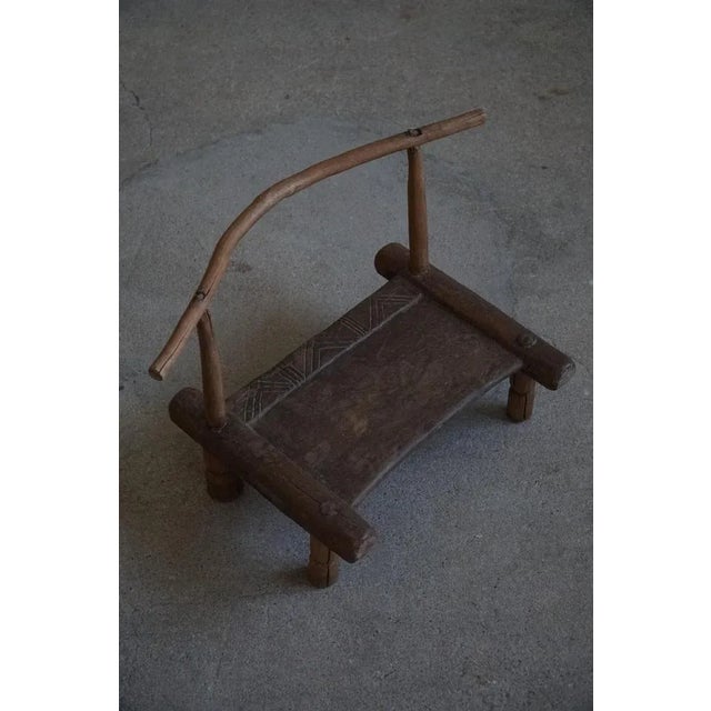 Gold African Wabi Sabi Decorative Object Stool, 1920s For Sale - Image 8 of 11