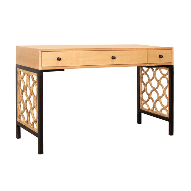 The Mar Writing Desk is the perfect blend of style and functionality. Crafted with a maple wood desk top and metal legs...