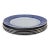 Antique English Royal Croydon 'Cromer' Blue Transferware Side Plates (5 Of) For Sale
