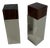 Vintage Scandinavian Modern Salt and Pepper Shakers in Rosewood and Metal, 1960s, Set of 2 For Sale