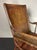 Art Deco Wabi Sabi Colonial Rattan and Faux Leather Oil Cloth Armchair, 1920s For Sale - Image 11 of 18