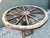 Vintage Primitive Wagon Wheel Dining Table Pedestal For Sale - Image 10 of 12