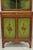 Antique English Adams Style Green Hand Painted Narrow Corner China Cabinet For Sale - Image 4 of 18