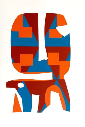1978 Ronald King Screen Print in Four Colors, Millere-02