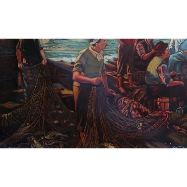Lenin & Fishermen, Soviet Oil Painting, 1960s Ukrainian Art 133-228 For Sale - Image 4 of 6