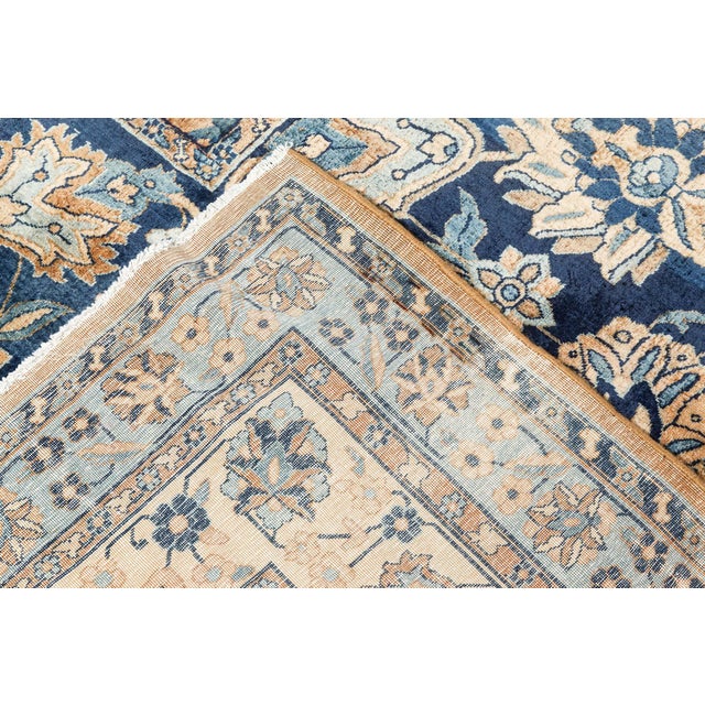 Fine Antique Persian Kirman Handmade Wool Carpet For Sale - Image 9 of 10