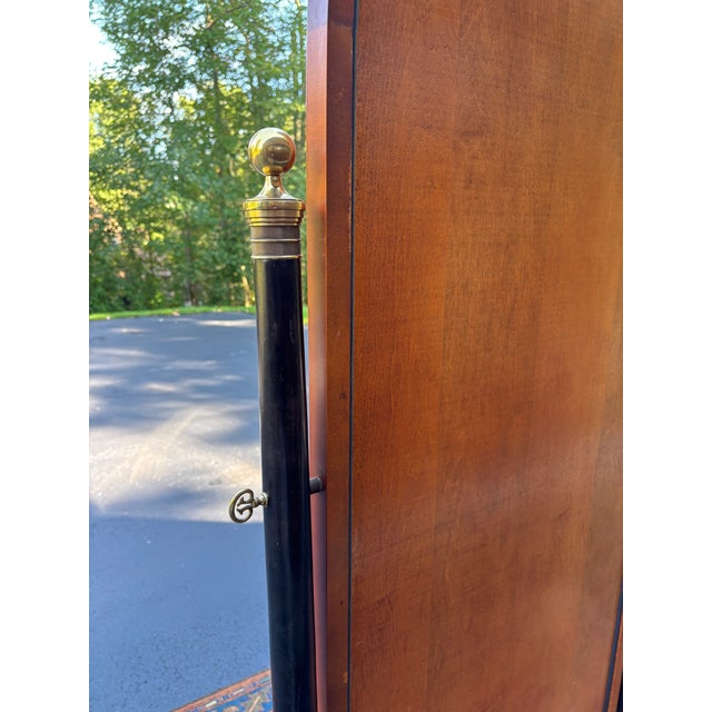 French Empire Style Arched Cheval Mirror For Sale - Image 12 of 12