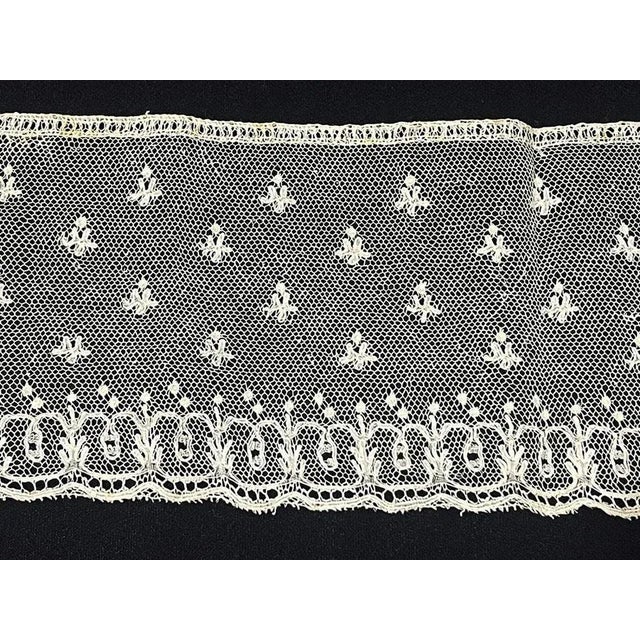 19th Century Belgian Lace Borders, Set of 4 For Sale - Image 5 of 9