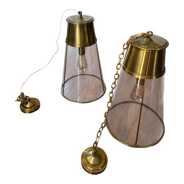 Visual Comfort & Co Robinson Large Pendant Lights - a Pair For Sale