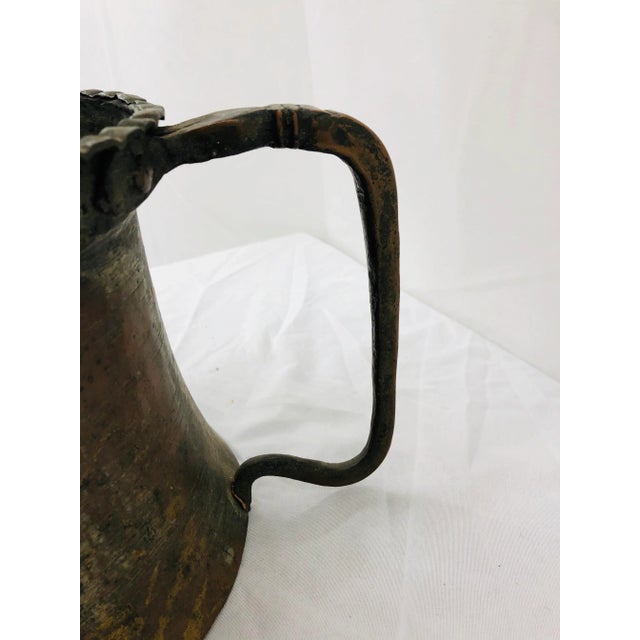 Antique Persian Hammered Copper Vessel For Sale - Image 10 of 13