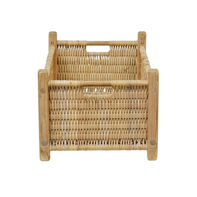 Rustic Scandinavian Hand Woven Pine Basket, 1890 For Sale - Image 3 of 8