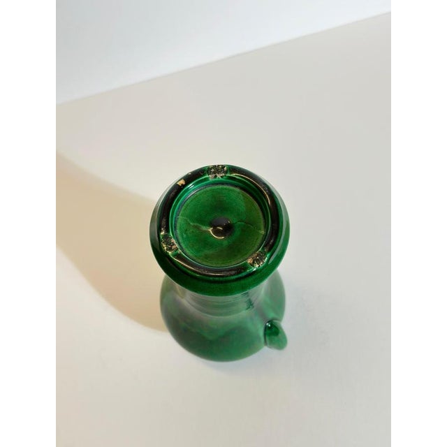 Ceramic Art Nouveau Awaji Pottery Green Glazed Vase, 1890s For Sale - Image 7 of 10