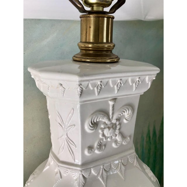 1960s Frederick Cooper Blanc De Chine Lamps With Shades - a Pair For Sale - Image 10 of 11