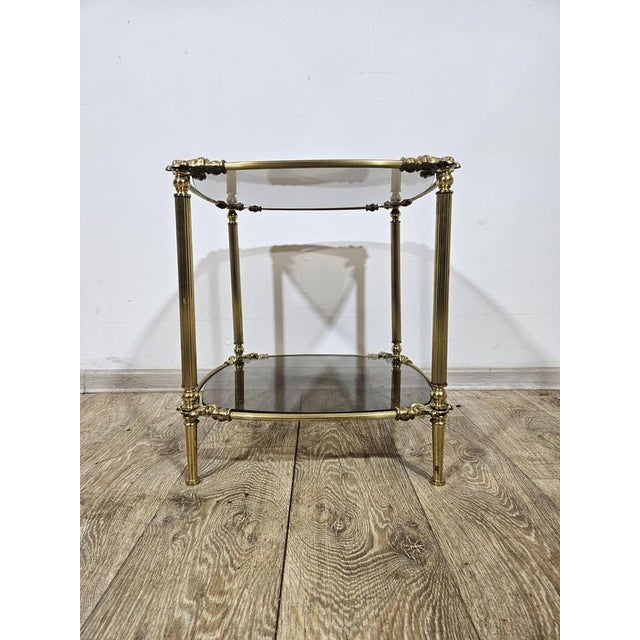 Mid-Century Modern Brass Side Table, France, 1950s For Sale - Image 3 of 13