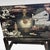 Asian Antique Mid-20th Century Chinese Black Lacquer 3-Drawer Cabinet on Stand With Incised Detail For Sale - Image 3 of 17