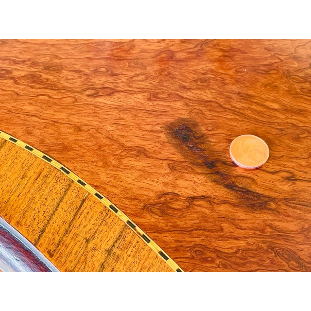 Wood French Louis XV Style Chest of Drawers in Elm Burl and Walnut, 1940s For Sale - Image 7 of 18