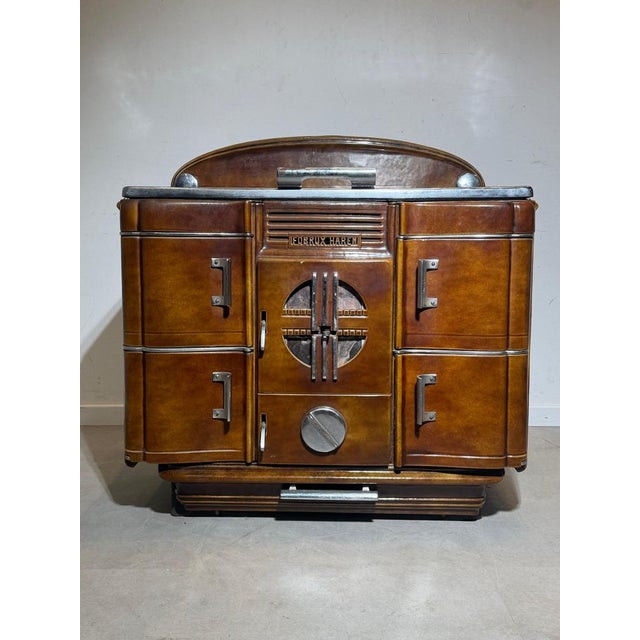 Art Deco Harem Stove from Fobrux, Belgium, 1930s For Sale - Image 9 of 9