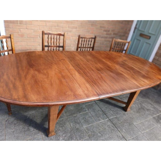 Wood Antique Edwardian Hayrake Extending Refectory Dining Table, 1890s For Sale - Image 7 of 14