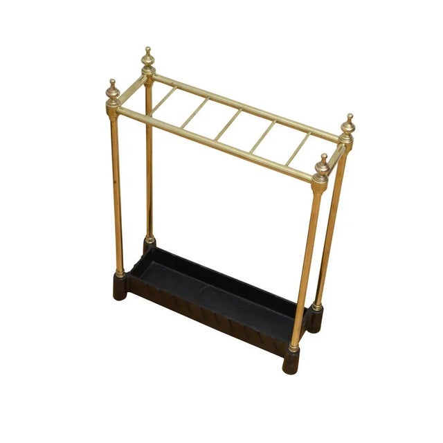English Brass Umbrella Stand, 1940s For Sale - Image 4 of 8