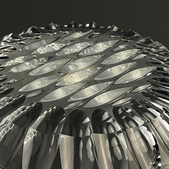 1970s Vintage Bohemian Glass Ashtray by Bohemia Crystal, 1970s For Sale - Image 5 of 17