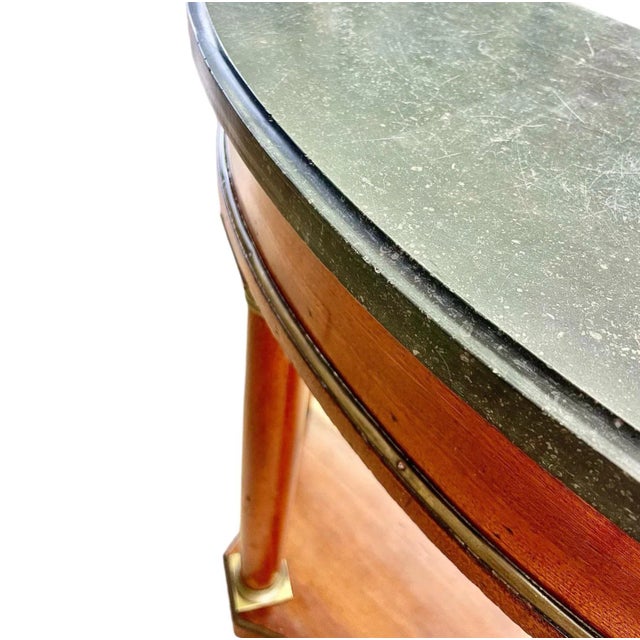 Late 19th Century French Empire Style Demilune Console Table For Sale - Image 4 of 7