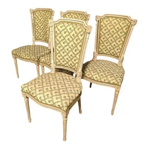 Louis XVI Style Dining Chairs, Set of 4 For Sale - Image 6 of 6