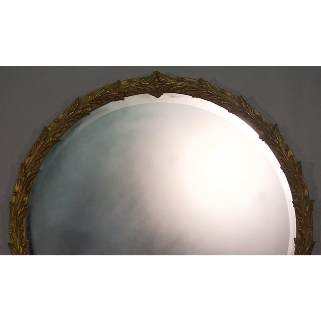 Traditional Modern Giltwood Beveled Mirror For Sale - Image 3 of 4