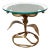 Vintage Walker Foundry Hollywood Regency Style Aluminum Gold Decorated Dogwood Table With Glass For Sale