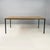 Italian modern Dining table or desk in wood and black metal, 1980s Dining table or desk with rectangular top in light...