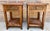 Early 20th Century Walnut Nightstands with Marble, 1940s, Set of 2 For Sale - Image 4 of 18