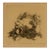"Head of Batista", Miniature Mid Century Modern Abstract Etching, Proof III by Richard W. Downs For Sale
