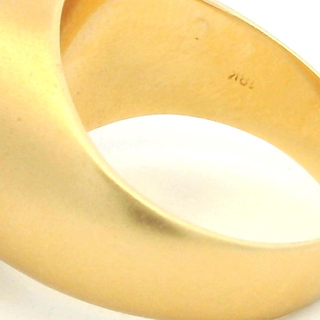 Vintage Italian 18k Gold Diamond Intaglio Ring by Bastian Bros, Size 10 For Sale - Image 10 of 13