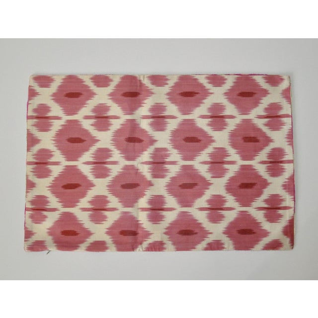 Contemporary Silk Velvet Ikat Throw Pillow For Sale - Image 3 of 3
