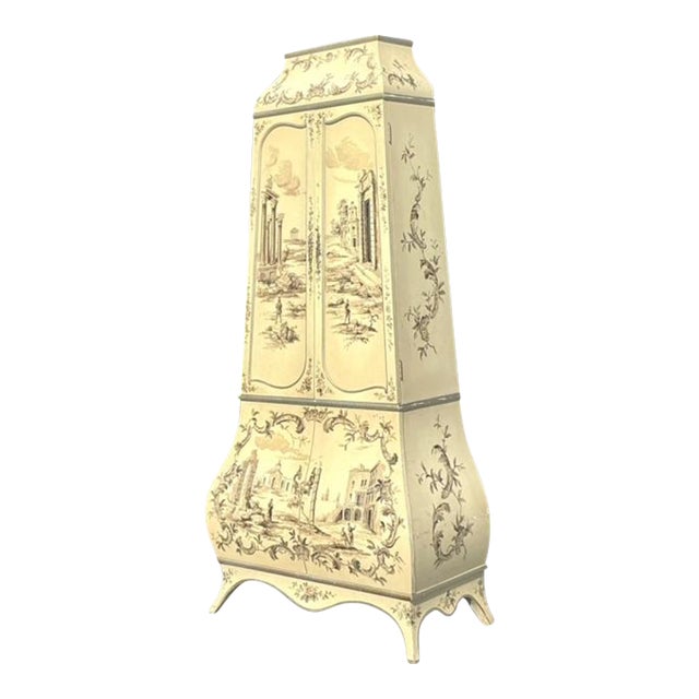 Vintage Boho Painted Grand Tour Cabinet For Sale