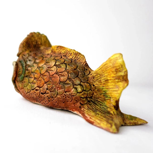 Art Ceramic Monster Fish by Tjen Tjauw-Soe, 1973 For Sale - Image 6 of 10