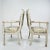 Pair of elegant French Directoire style armchairs made of solid cherry. The lines, straight in the front view, give the...