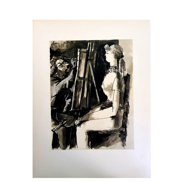 After Pablo Picasso The Human Comedy - Lithograph after an original drawing, as published in the journal ''Verve'' Printed...