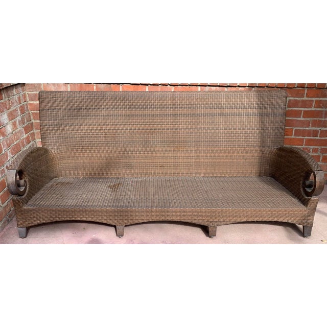 Vintage Outdoor Woven Vinyl Sofa Chairish
